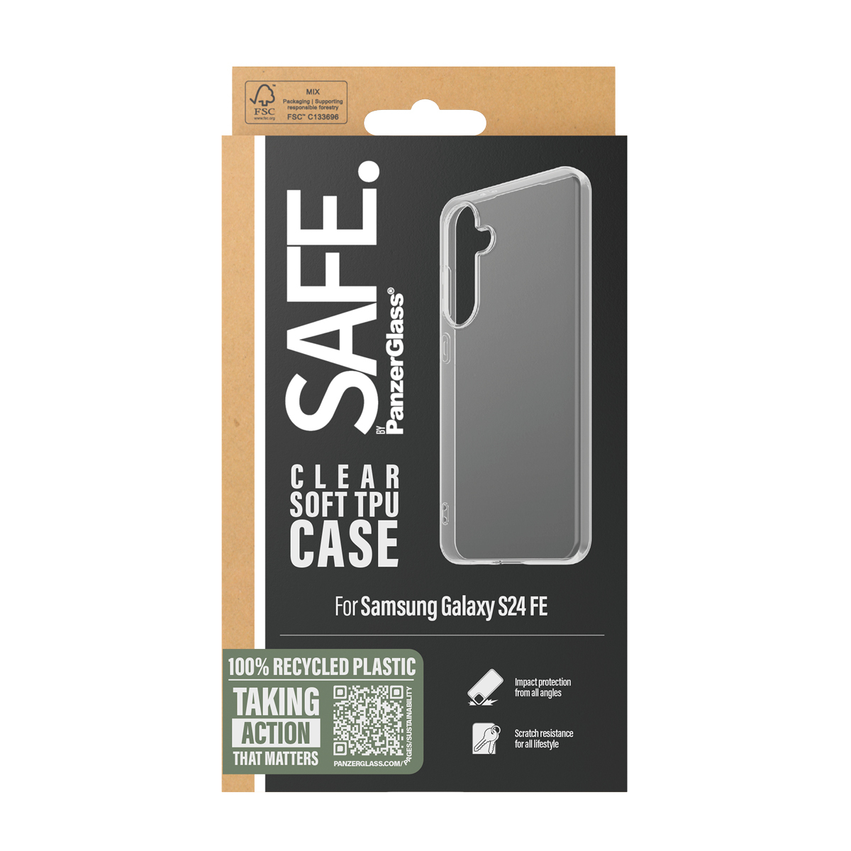 PanzerGlass SAFE. by PanzerGlass® TPU Case Transparent Samsung Galaxy S24 FE – image 3