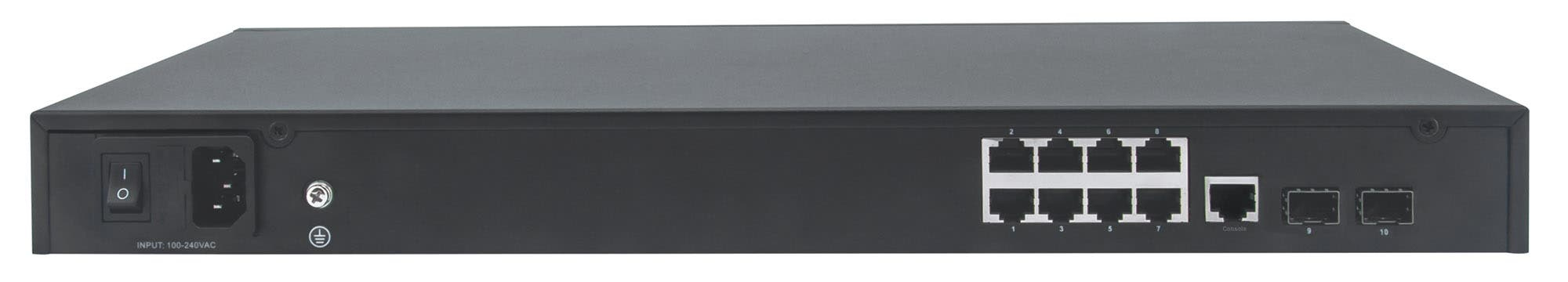 Intellinet 8-Port Gigabit Ethernet PoE+ Web-Managed AV Switch with 2 SFP Uplinks, Eight Rear-Facing PoE+ ports, IEEE 802.3at Power over Ethernet (PoE+), Layer2+ – image 4