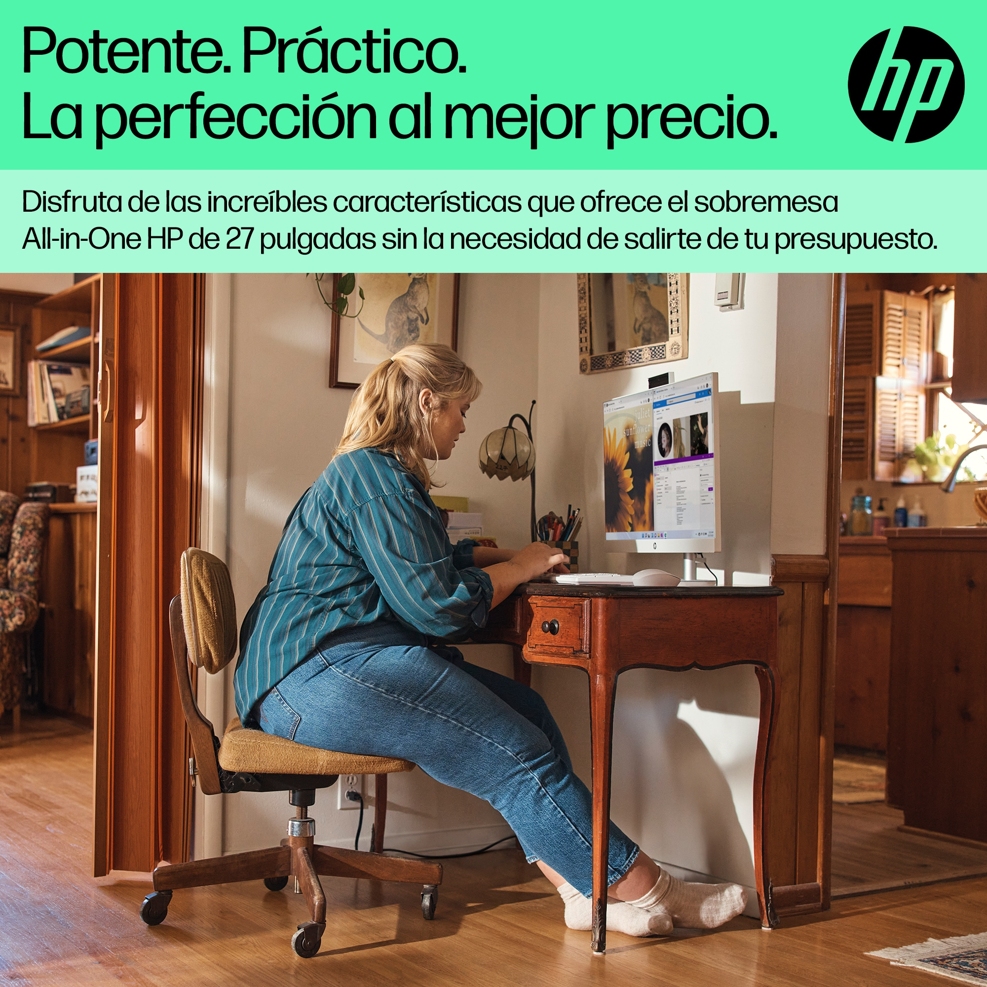 All in one - HP 27-cr0005ns, 27" Full HD, AMD Ryzen™ 5 7520U, 16GB RAM, 1TB SSD, Gráficos Radeon™, Sin sistema operativo, Blanco - imagen 9