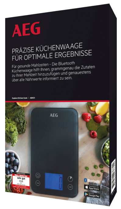 AEG ABKS1 Black Countertop Rectangle Electronic kitchen scale – image 9