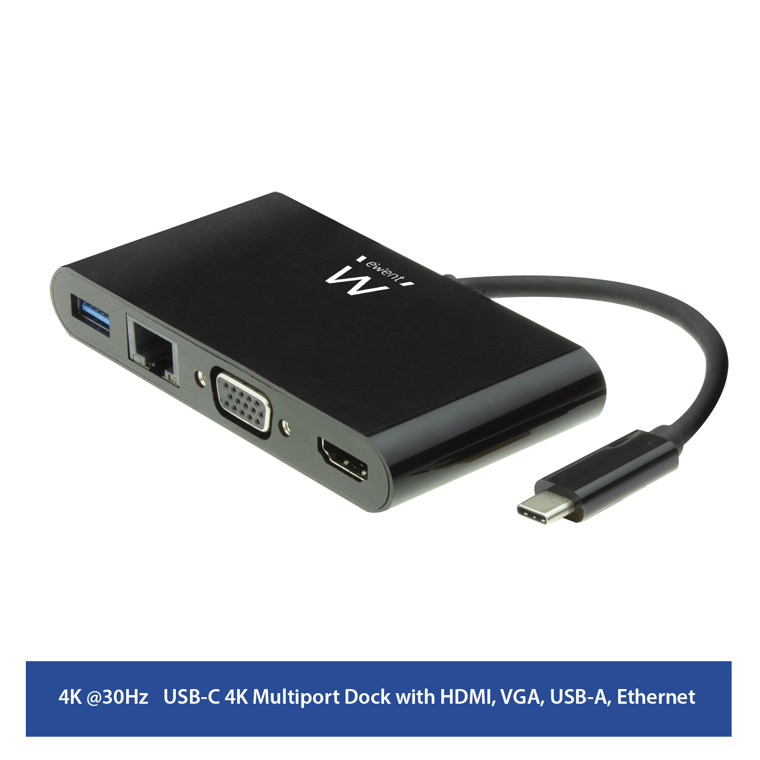Ewent EW9827 laptop dock/port replicator USB 3.2 Gen 1 (3.1 Gen 1) Type-C Black – image 2