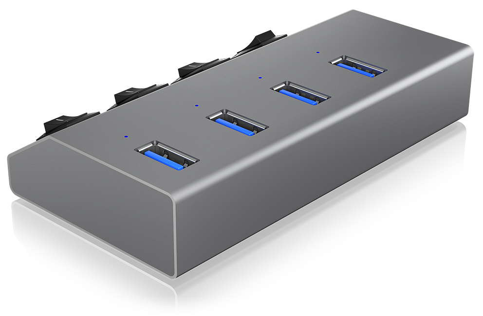 ICY BOX IB-HUB1405 USB 3.2 Gen 1 (3.1 Gen 1) Type-B 5000 Mbit/s Anthracite – image 5