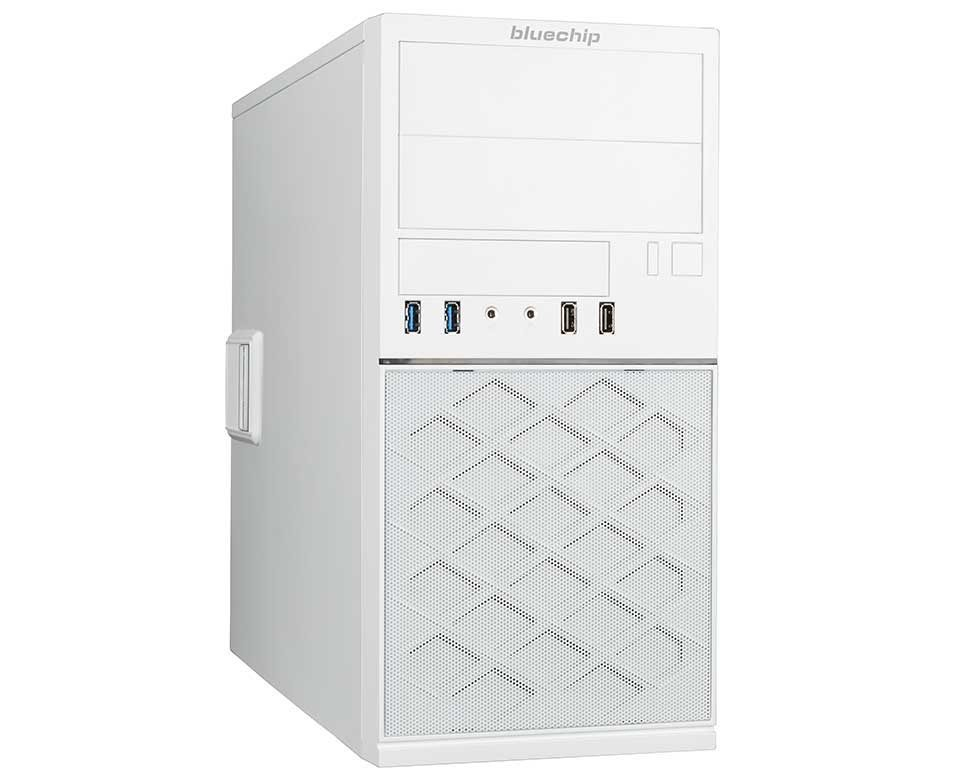 bluechip MEDICAL T3300 Intel® Core™ i5 i5-12400 8 GB DDR5-SDRAM 500 GB SSD Windows 11 Pro Mini Tower PC Bianco