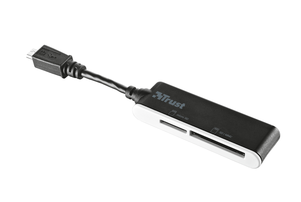 Trust 19440 card reader Micro-USB Black, White – image 1