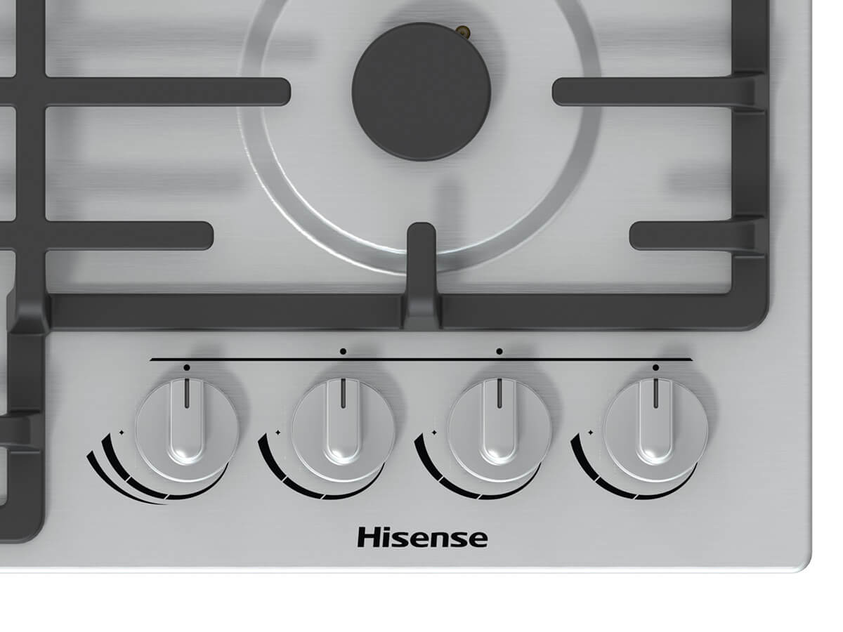 Hisense GM663X hob Metallic Built-in Gas 4 zone(s) – image 2