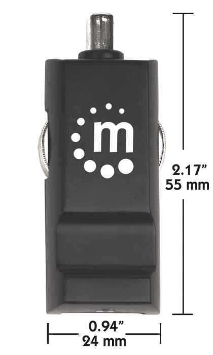 Manhattan Car/Auto Mobile Device Charger (Clearance Pricing), USB-A Output, Charging 2.1A, Surge Protection, Black, Phone Charger, Three Year Warranty, Blister – image 4