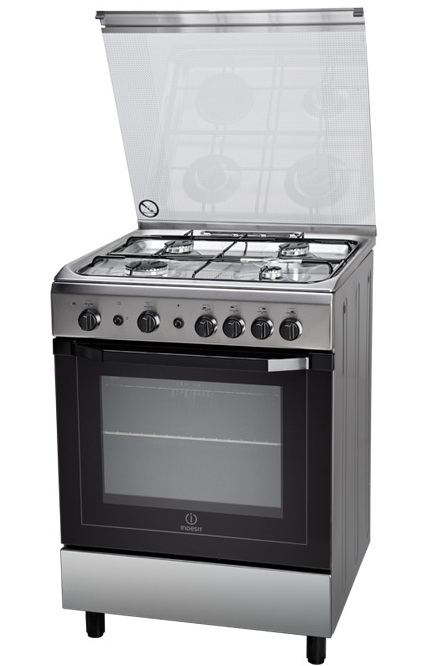 Indesit I6GG1F(X)/P cooker Freestanding cooker Natural gas Gas Stainless steel