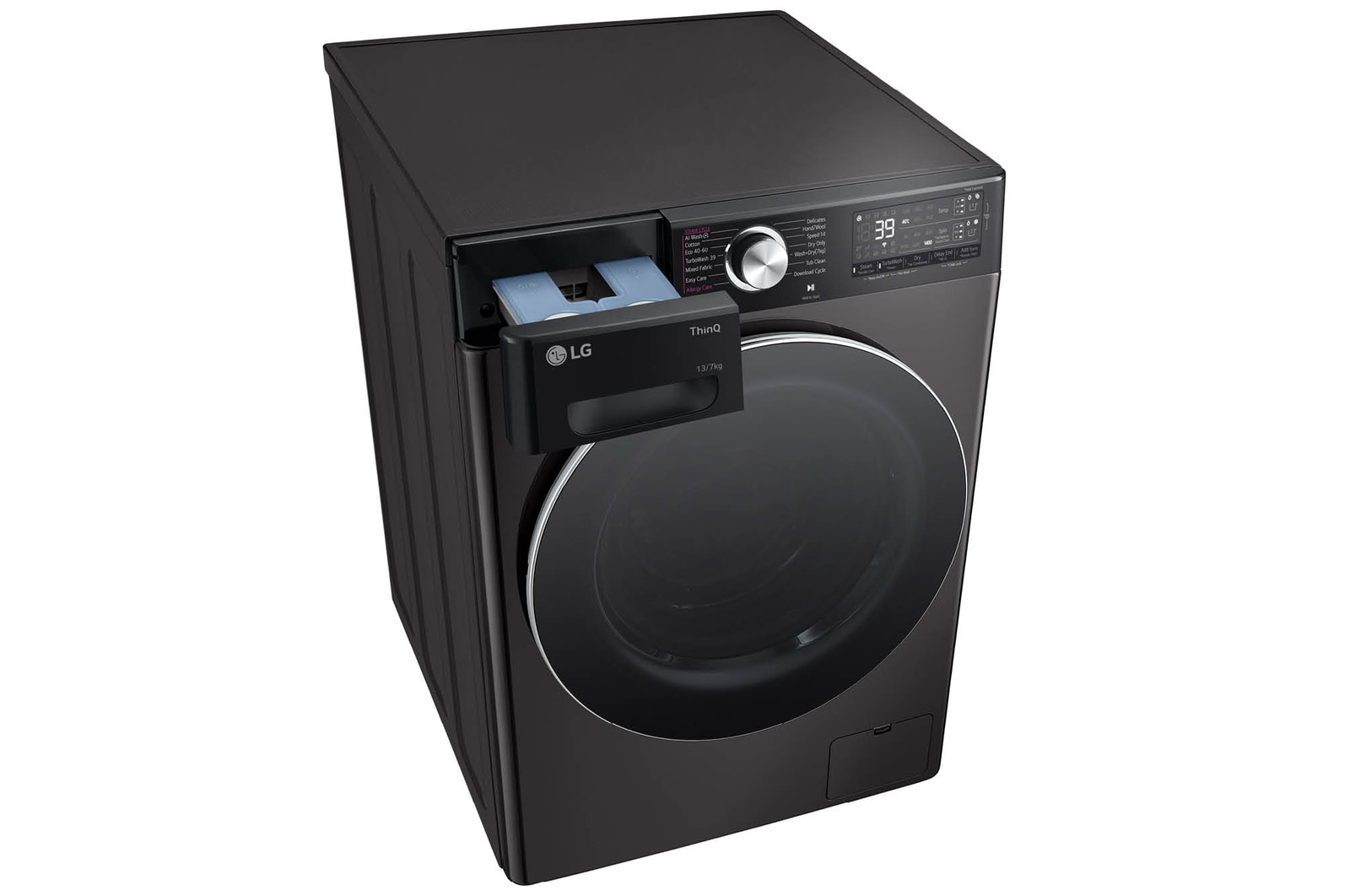 LG F4Y9LDP2Z washer dryer Freestanding Front-load Black – image 9