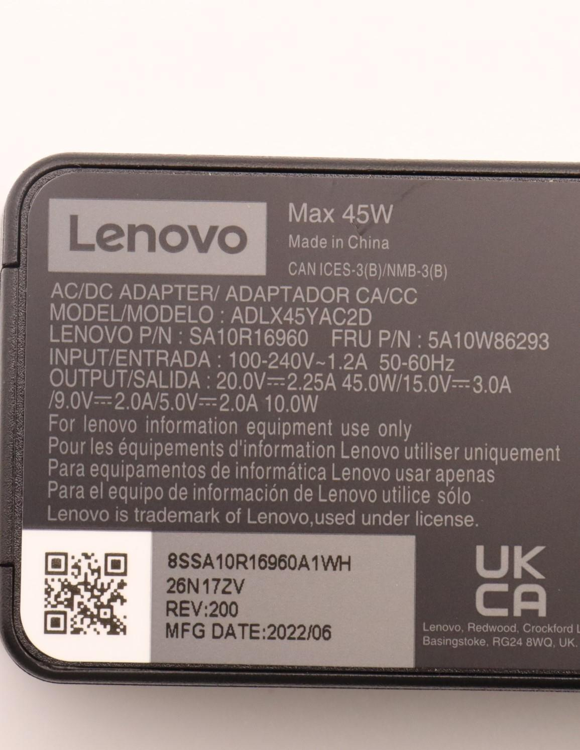 Lenovo 5A10W86293 power adapter/inverter Indoor – image 8