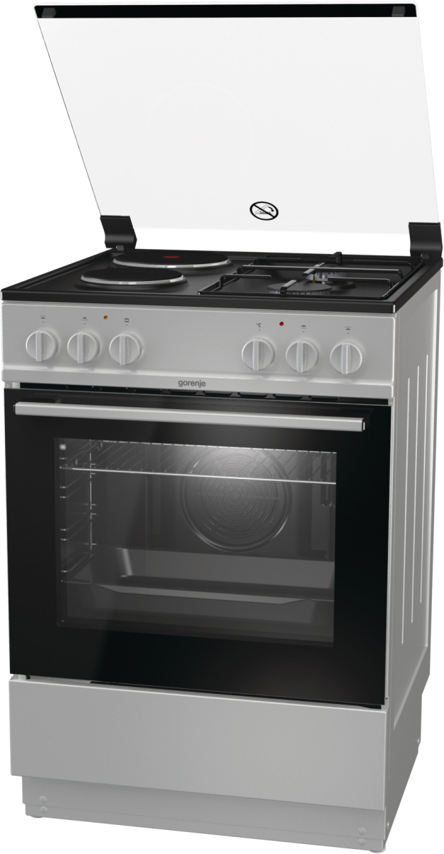 Gorenje K6151SG cooker Freestanding cooker Electric/Gas Combi Grey – image 6