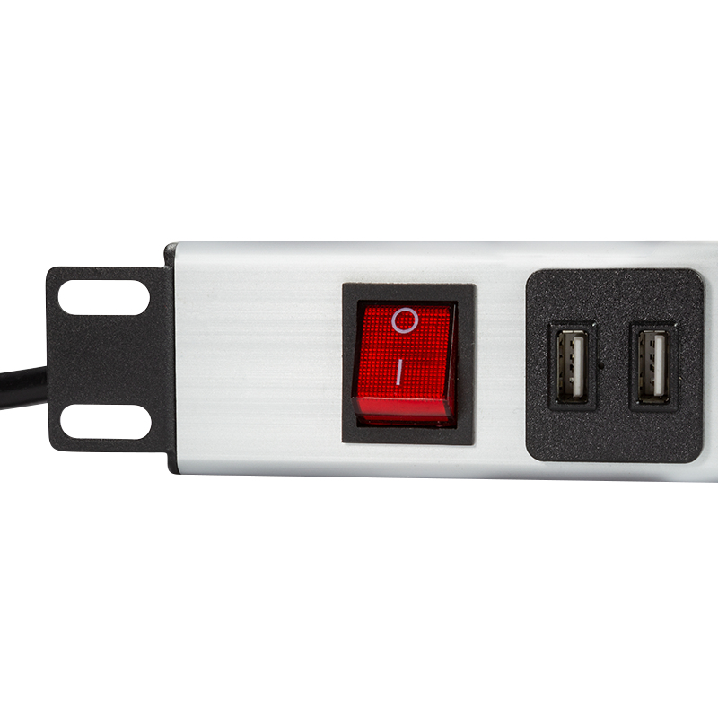 LogiLink PDU8U02 power distribution unit (PDU) 0 AC outlet(s) Black, Silver – image 4