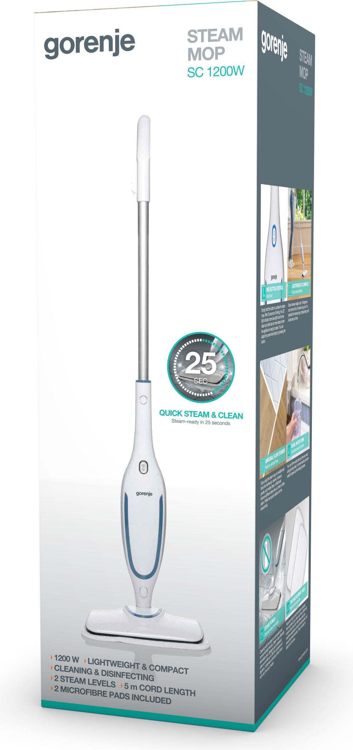 Gorenje SC1200W 2-in-1 stick vacuum AC Dry HEPA Bagless – image 5