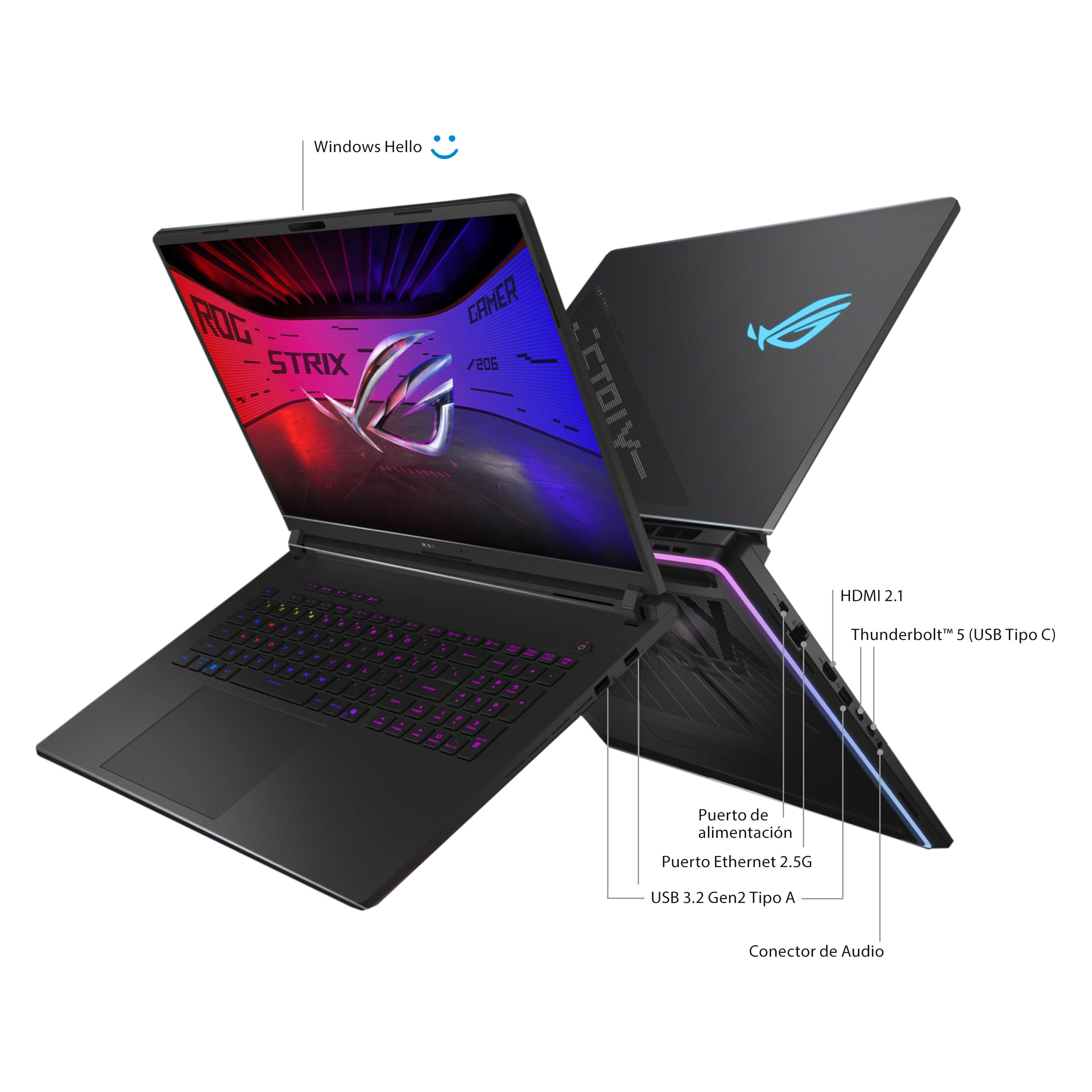 Portátil gaming - ASUS ROG Strix SCAR 18 G835LW-SA077W, " WQXGA, Intel® Core™ Ultra 9 275HX, 64 GB RAM, 2 TB SSD, GeForce RTX™ 5080, Windows 11 - imagen 5