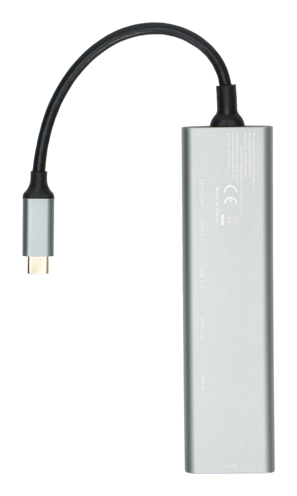 IOPLEE IOPEXTHE6IN1647 interface hub USB Type-C 5000 Mbit/s Grey – image 2
