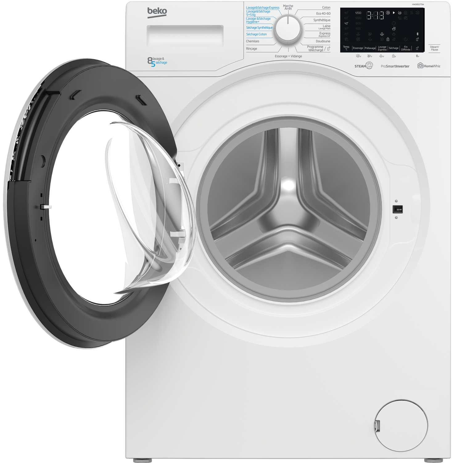 Beko HWD8527SW washer dryer Freestanding Front-load White – image 4