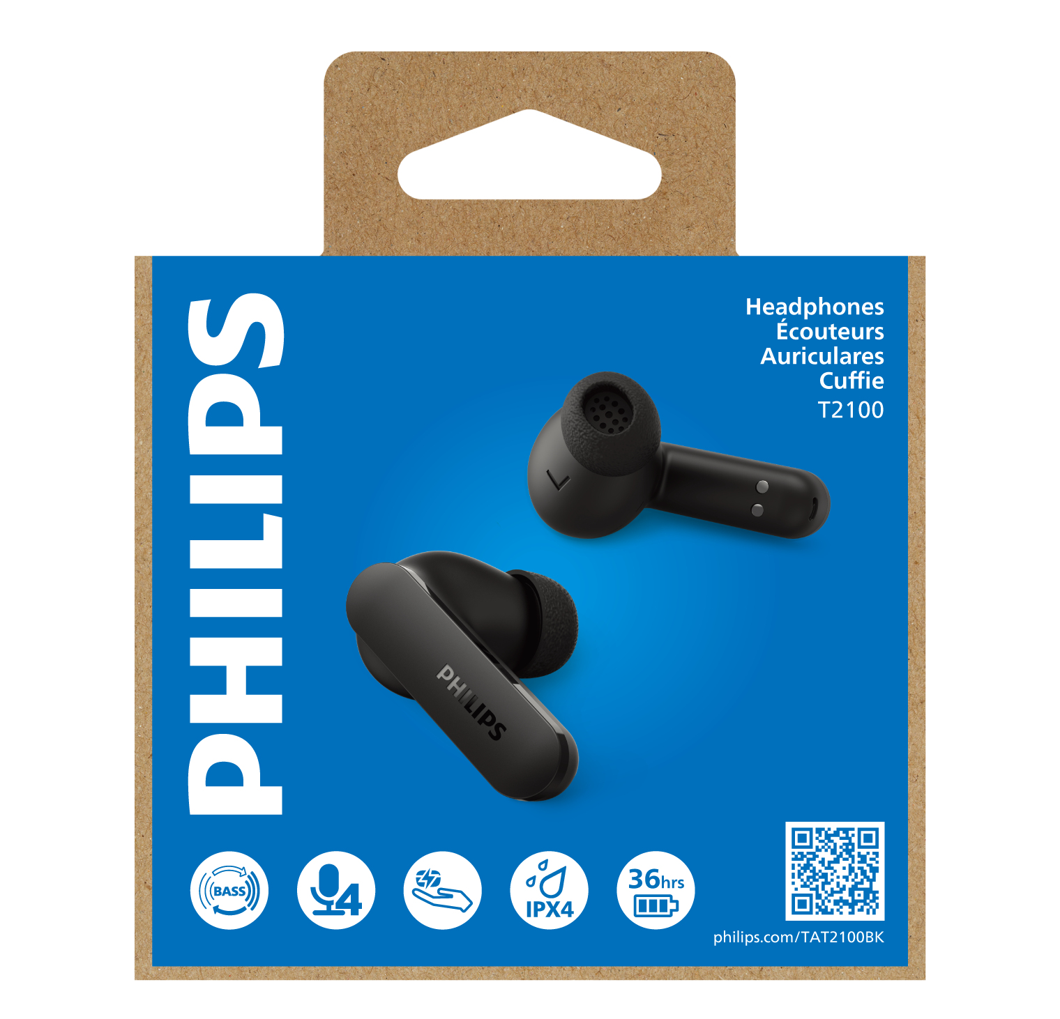 Philips TAT2100 Headset True Wireless Stereo (TWS) In-ear Calls/Music Bluetooth Black – image 5