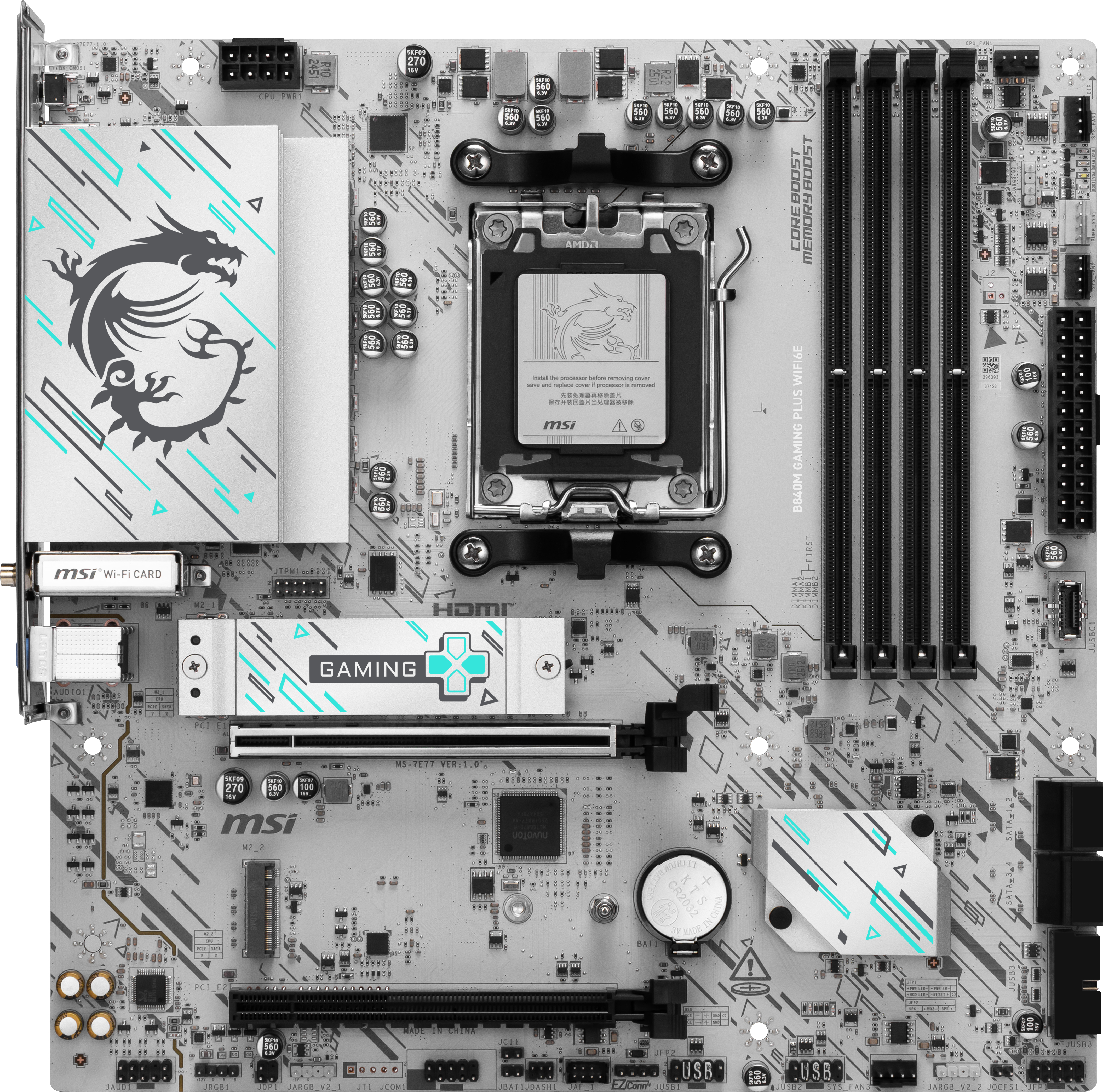 MSI B840M GAMING PLUS WIFI6E AM5 mATX MB