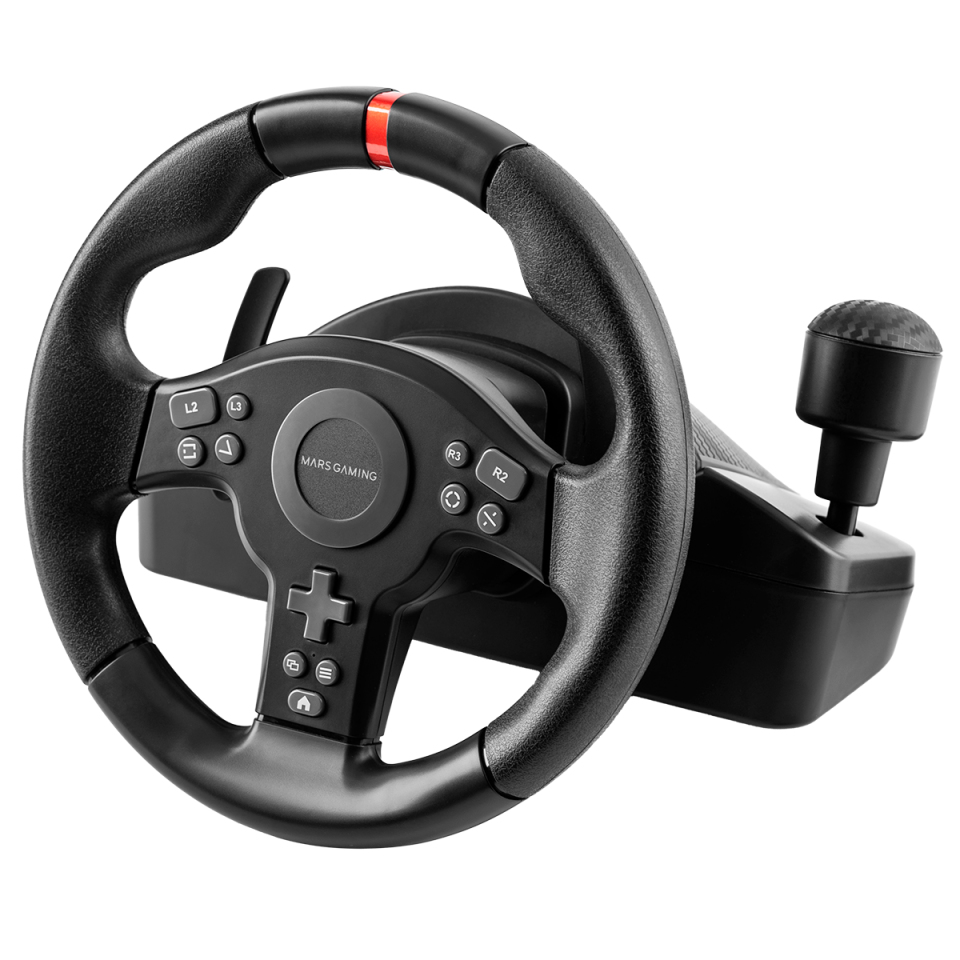 Mars Gaming MWH-RSXONE Black USB Steering wheel + Pedals PC, Playstation 3, PlayStation 4, Nintendo Switch, Nintendo Switch 2, Xbox One, Xbox Series S, Xbox Ser – image 2