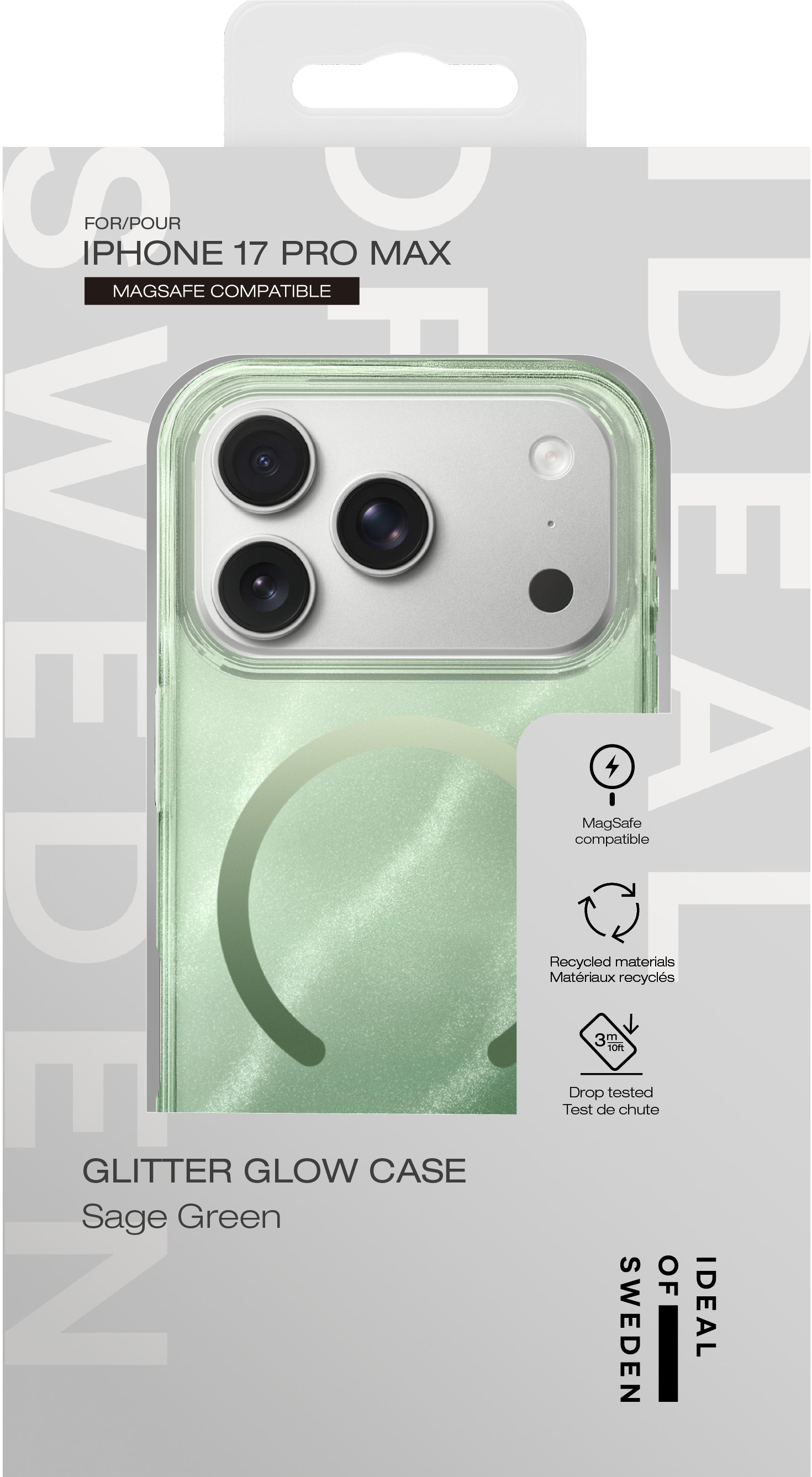 iDeal of Sweden Clear Case MagSafe iPhone 17 Pro Max Sage Green – image 4