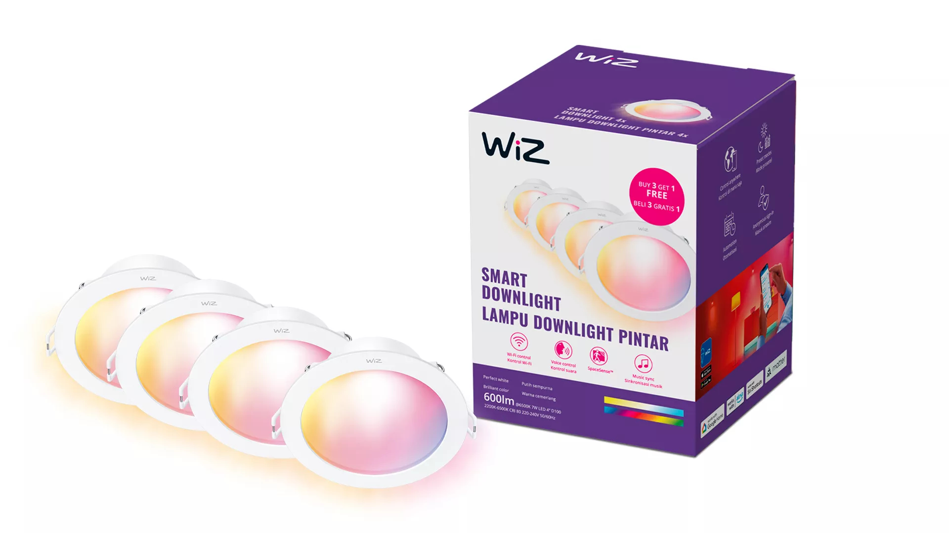 WiZ 8720169078529 smart lighting Smart lighting spot Wi-Fi/Bluetooth – image 8