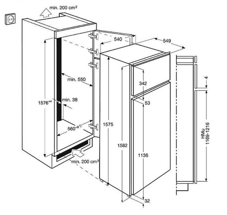 Electrolux EJN2710AOW fridge-freezer Built-in – image 2