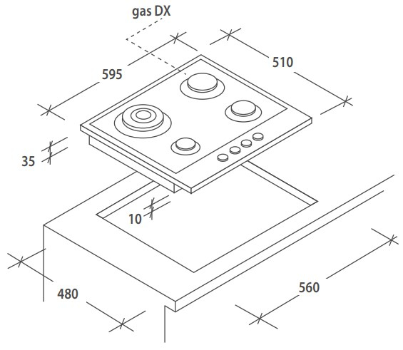Candy PGC640SWX Stainless steel Built-in – image 2