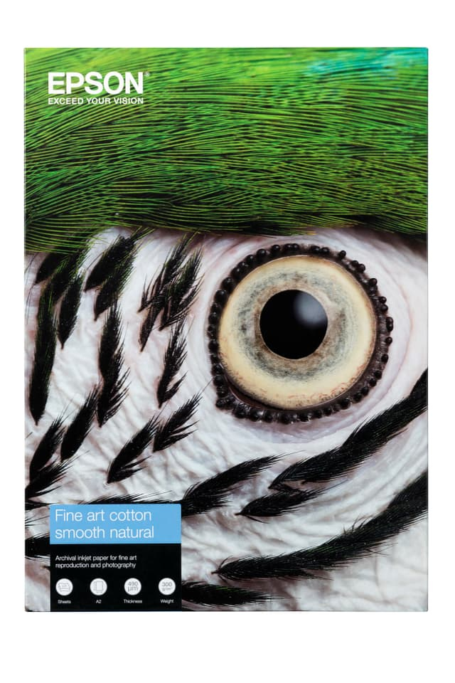 Epson Fine Art II - Cotton - smooth matte - 490 micron - natural white - A2 (420 x 594 mm) - 300 g/m� - 25 sheet(s) rag paper