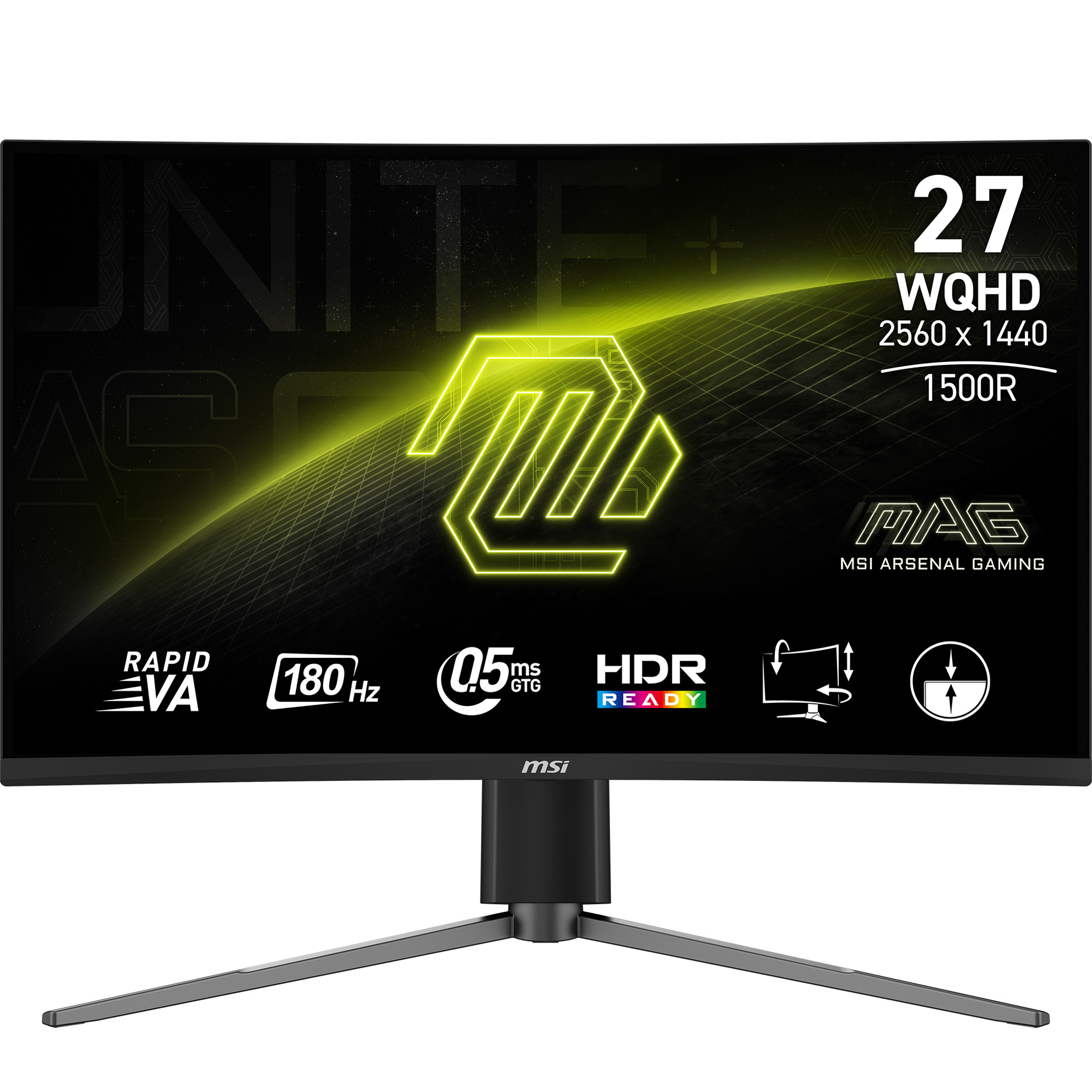 MSI MAG 27CQ6PF Monitor PC 68,6 cm (27") 2560 x 1440 Pixel Wide Quad HD LCD Nero