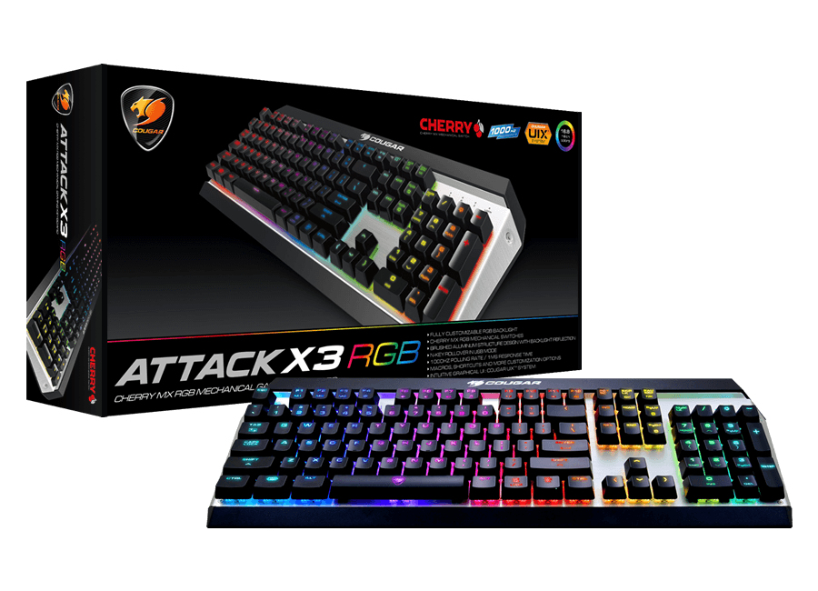 COUGAR AttackX3 keyboard Gaming USB Black, Grey – image 8