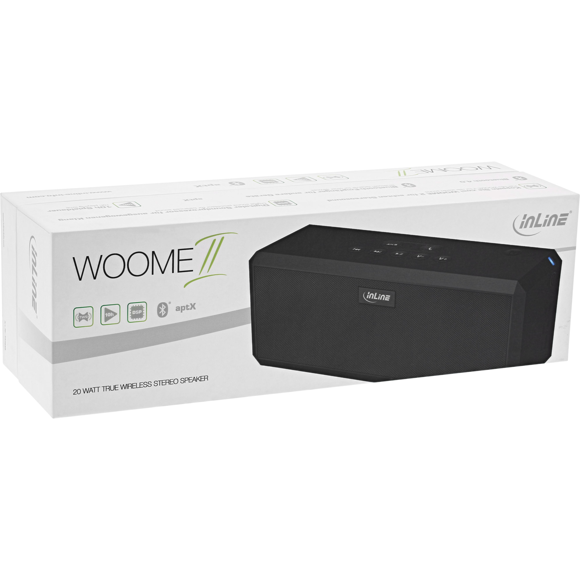 InLine WOOME 2 - TWS True Wireless Stereo Bluetooth speaker, black – image 9