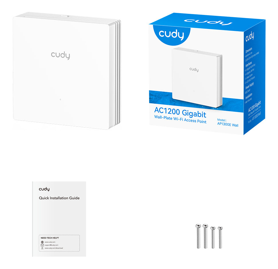Cudy AC1200 86mm Wall-Plate Wi-Fi Access Point – image 4