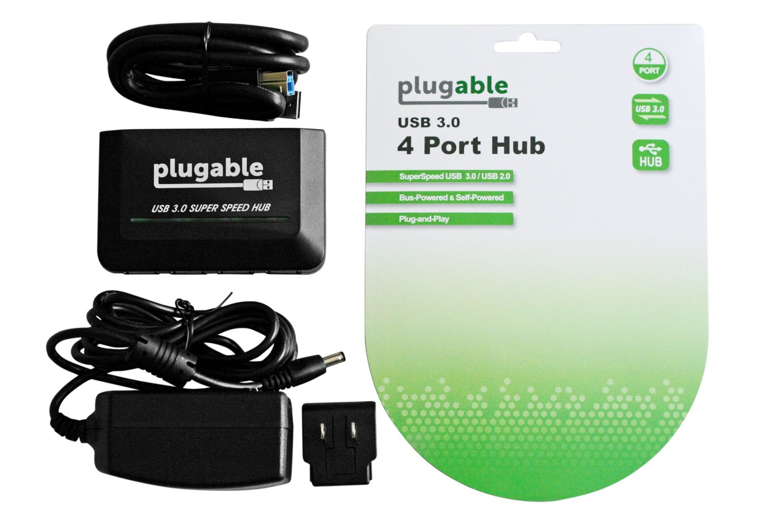 Plugable Technologies USB3-HUB81X4 interface hub 5000 Mbit/s Black – image 6