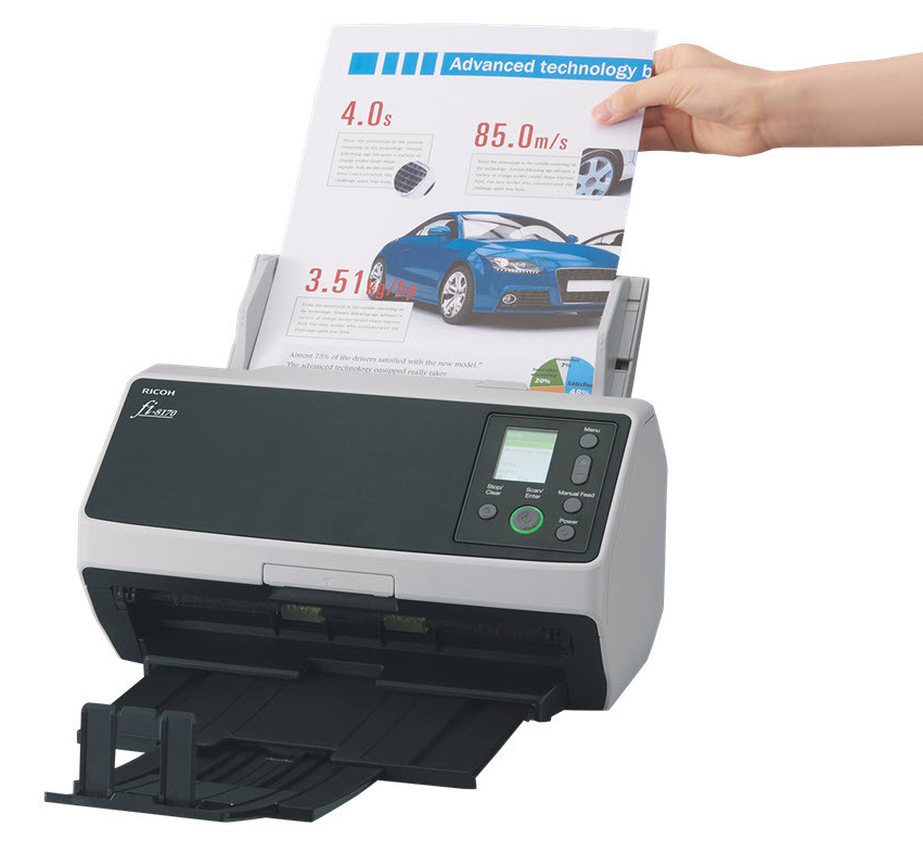 RICOH DOCUMENT SCANNERS FI-8170 ADF + Manual feed scanner 600 x DPI A4 Black, Grey CG01000-303101
