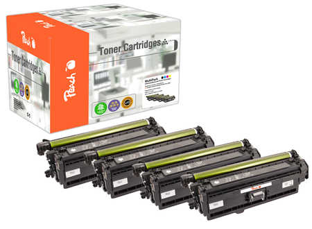 Peach PT840 toner cartridge 4 pc(s) Compatible Black, Blue, Pink, Yellow