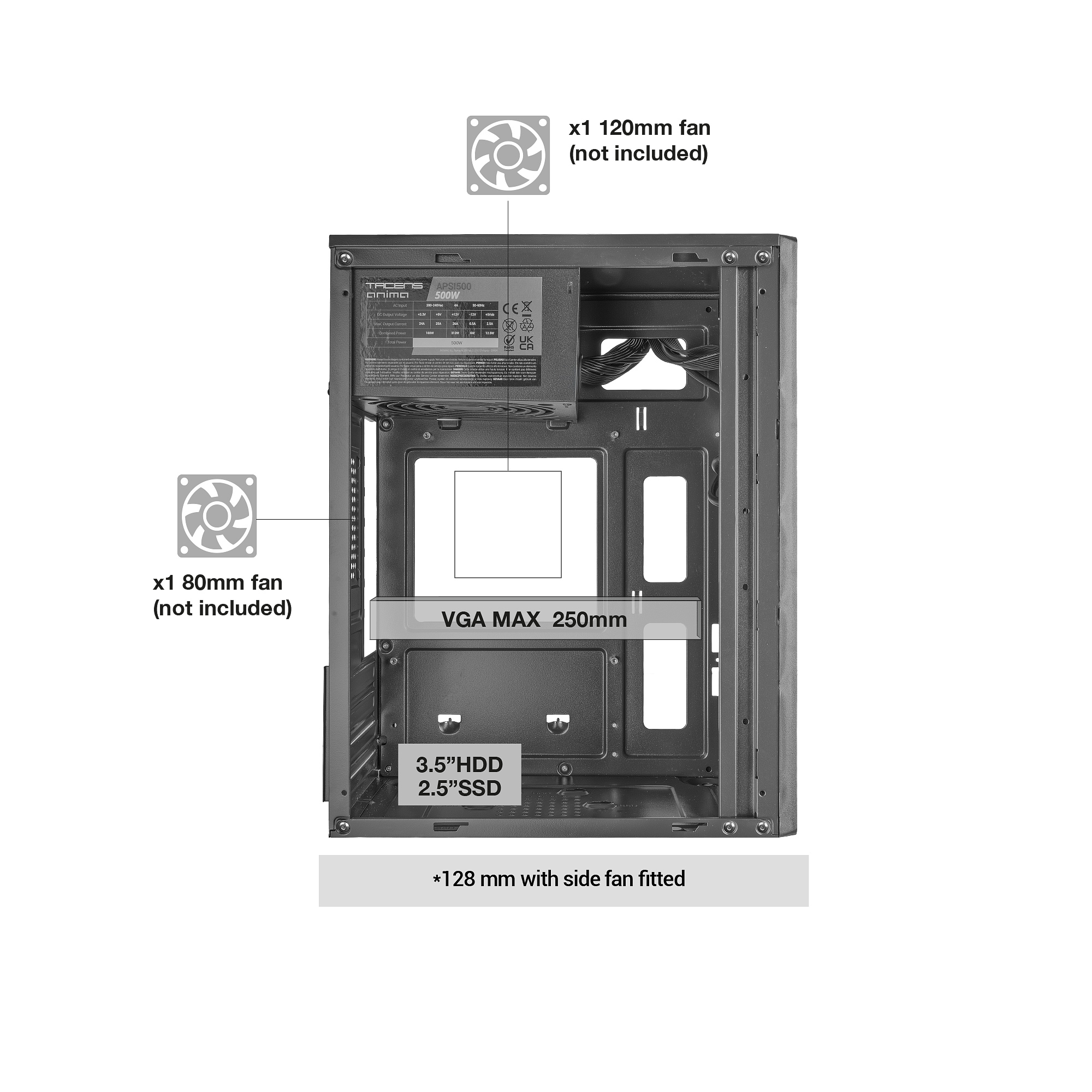 Tacens Anima AC7500 computer case Mini Tower Black – image 8