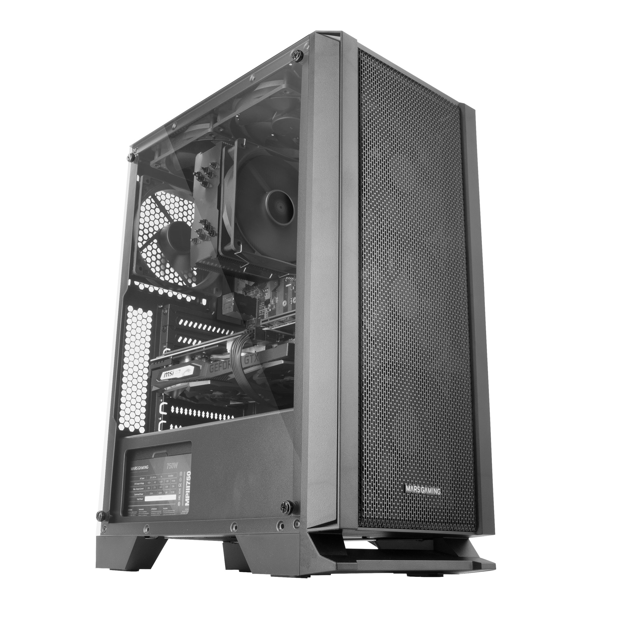 Mars Gaming MC-MASTER ATX PC Case Metal-Mesh Front Panel Tempered Glass Window 4 Ultra-quiet – image 5