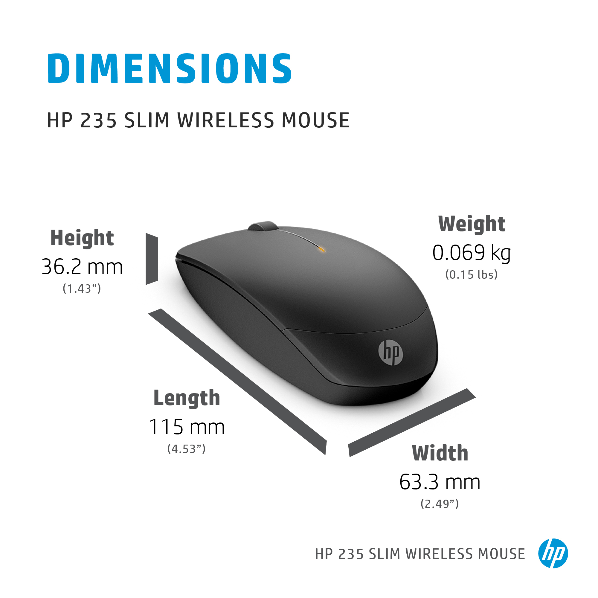 HP 235 Slim Wireless Mouse – image 4
