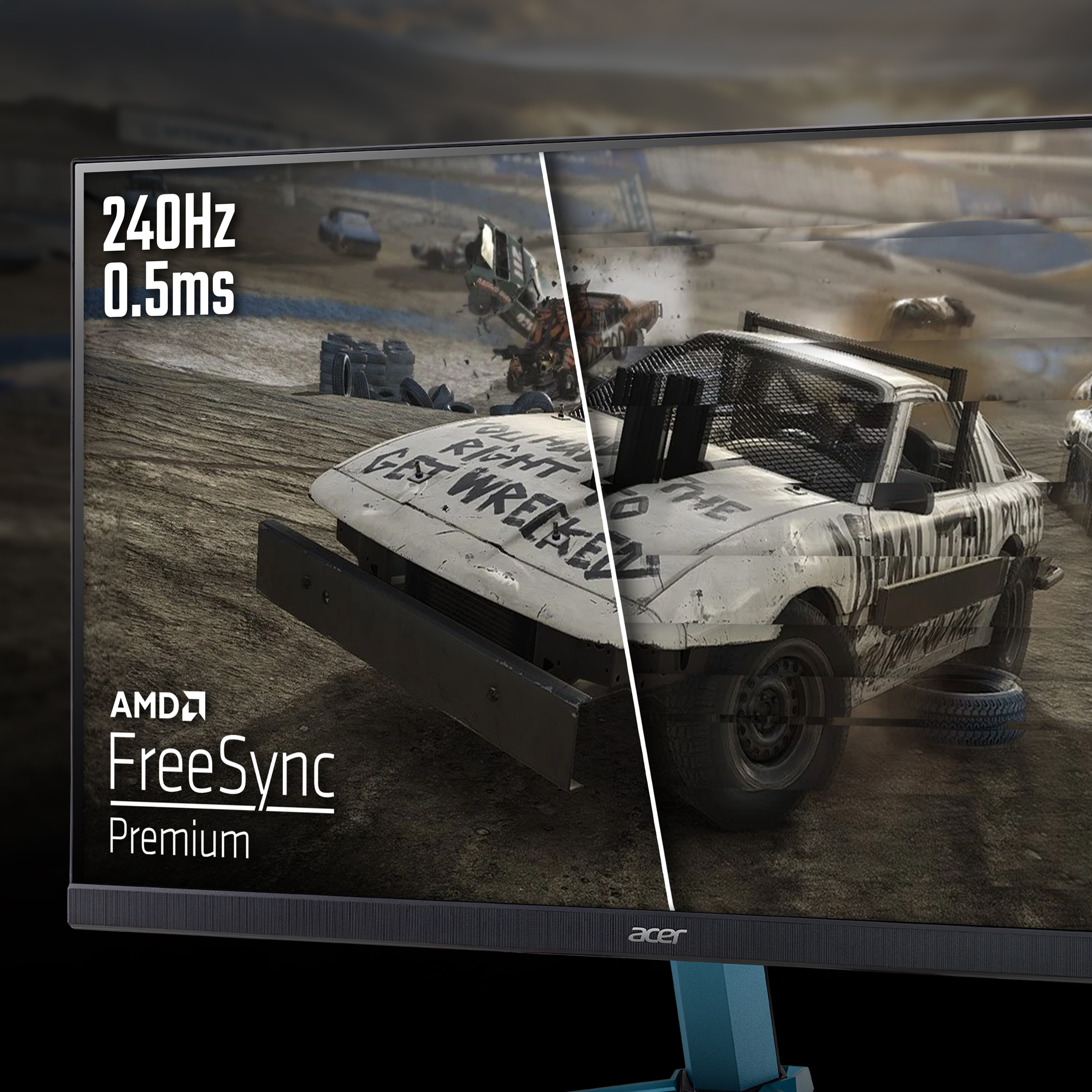 Acer NITRO VG2 Nitro VG272UW2 – 27″ Quad HD (2560×1440), 240Hz, 0.5ms, ZeroFrame, HDR400, AMD FreeSync Premium Gaming Monitor image 4