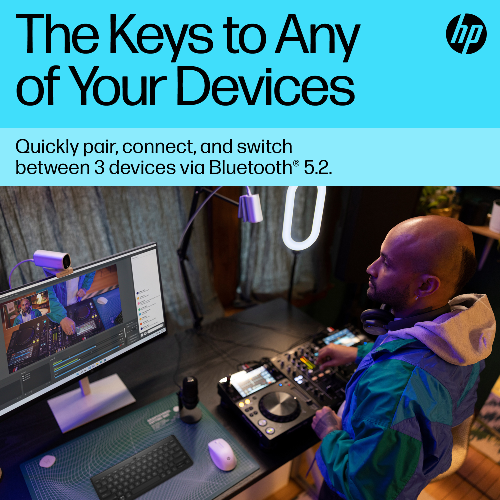 HP 350 BLK Compact Multi-Device Keyboard – image 6