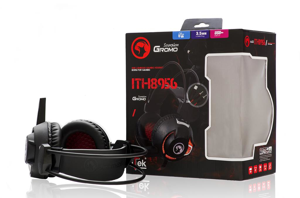 itek ITH8956 headphones/headset Wired Head-band Gaming Black – image 5