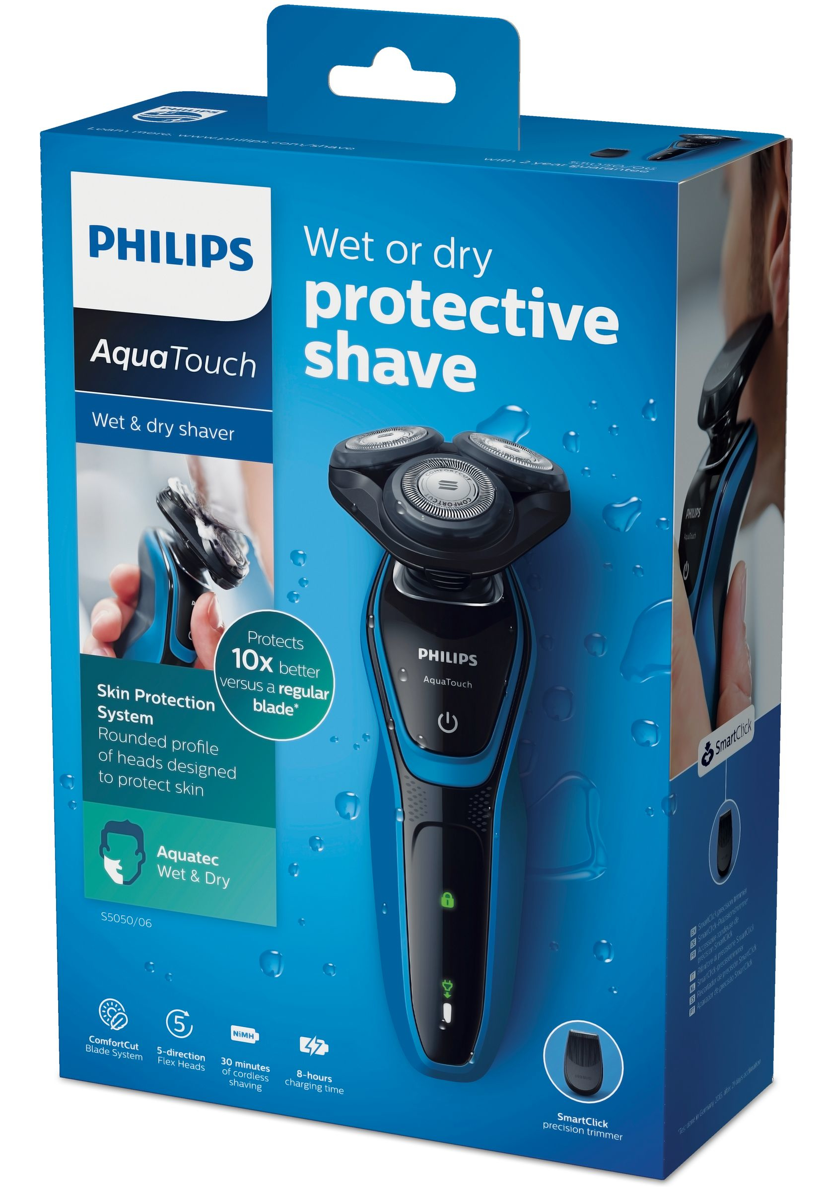 Philips AquaTouch Wet and dry electric shaver S5050/06 – image 2