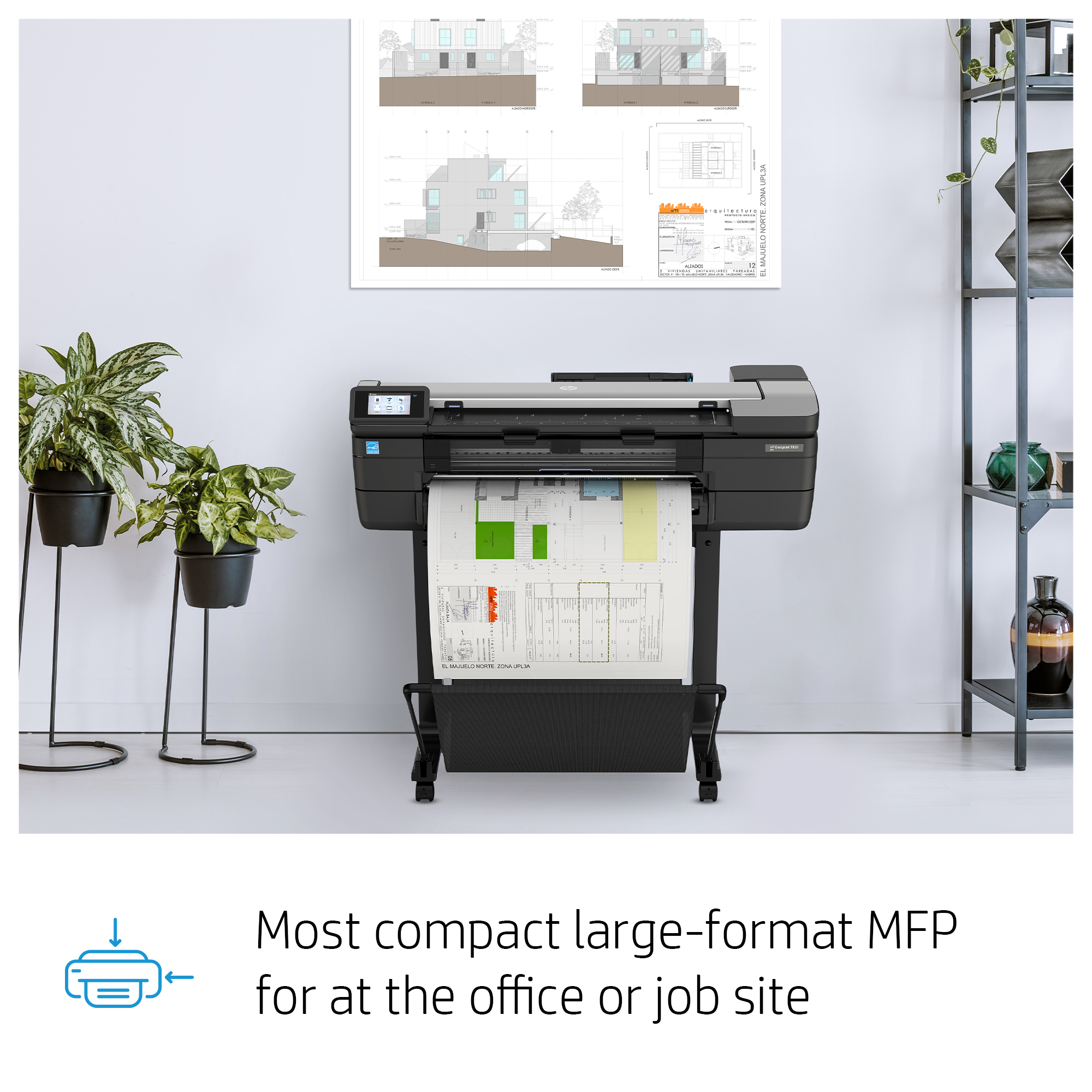 HP Designjet T830 24-in Multifunction Printer. Page description languages: HP-GL/2, TIFF, JPEG, HP-RTL, CALS G4, URF, Prin