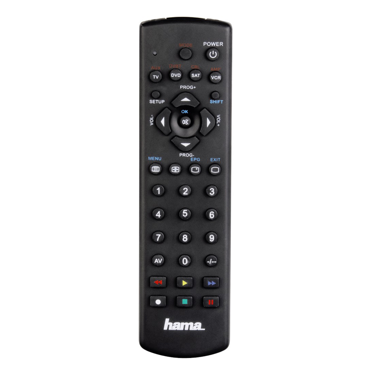 Hama 00011413 remote control IR Wireless Audio, DVD/Blu-ray, SAT, TV, VCR Press buttons