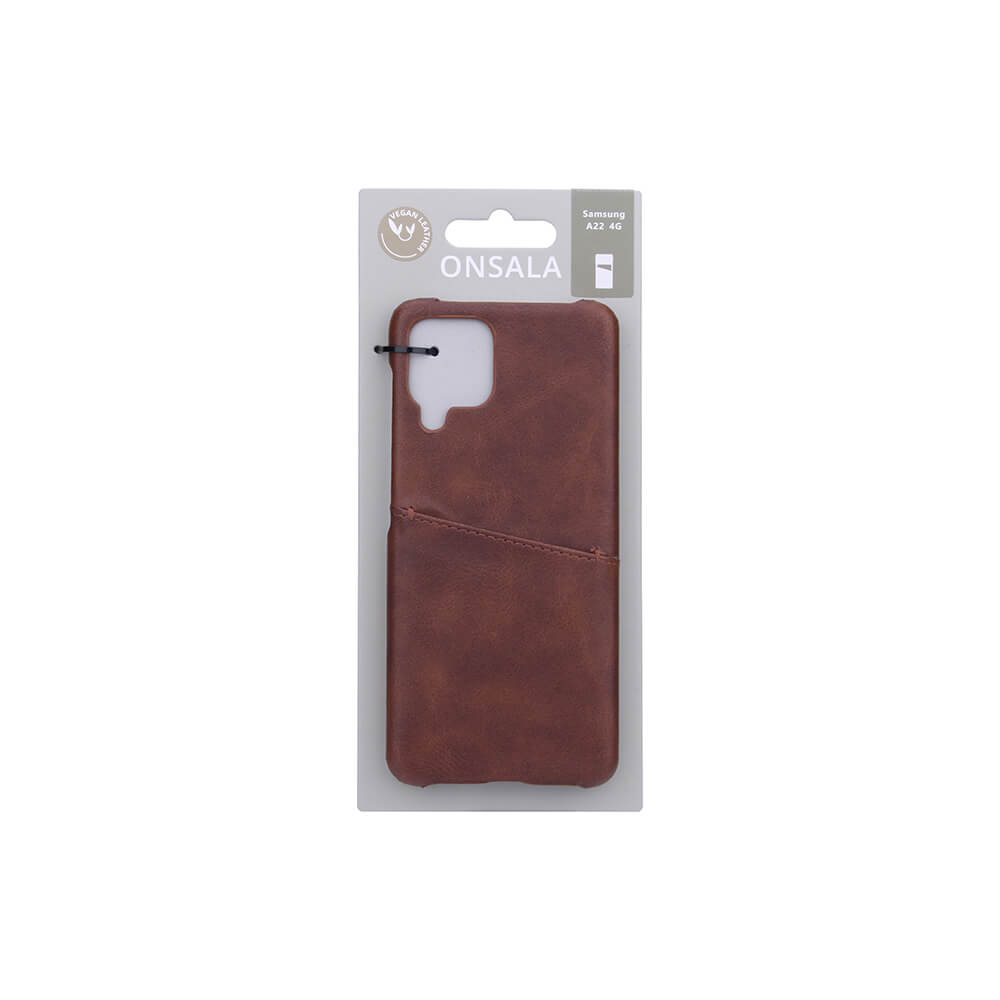 Onsala Mobile Cover Brown with Cardpocket Samsung A22 – image 2