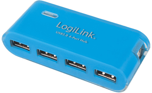 LogiLink UA0088 interface hub 480 Mbit/s Blue – image 1