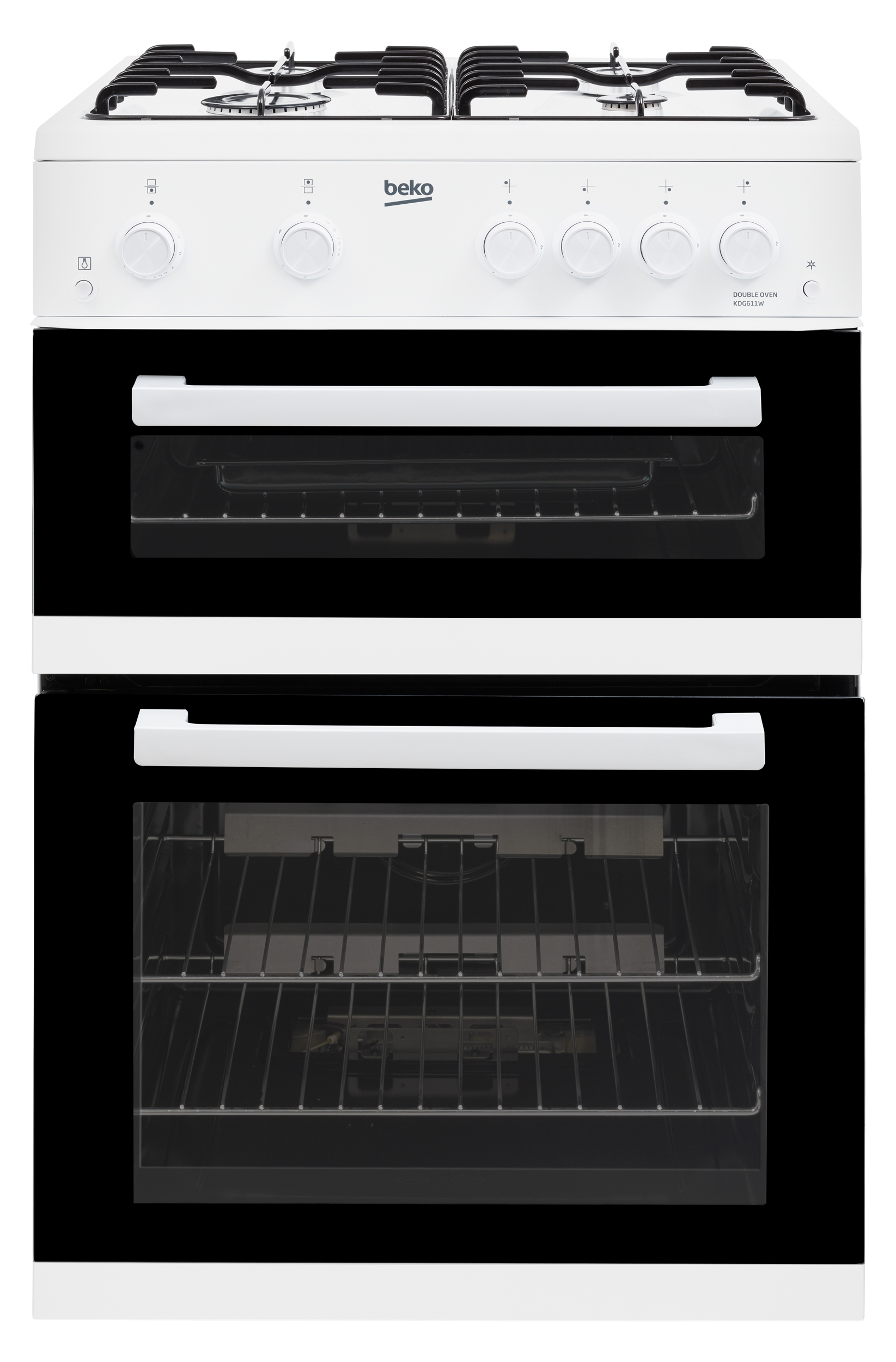 Beko KDG611W 60cm Freestanding Gas Double Oven Cooker