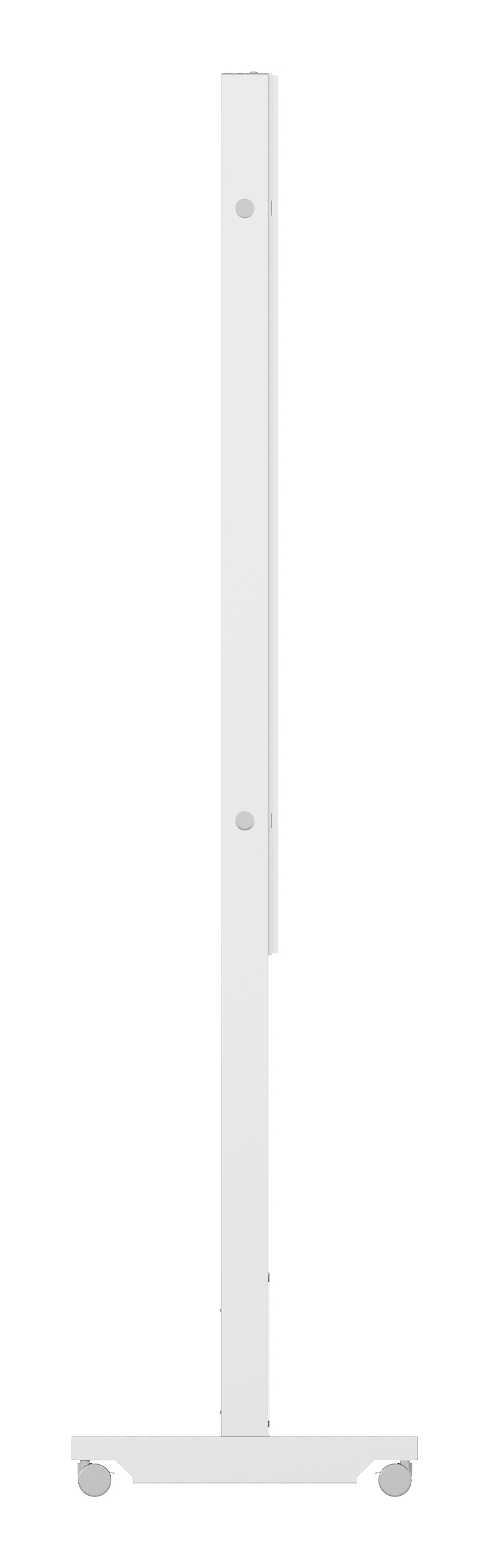 صورة حامل M Pro Series Totem بعجلات، مغطى، أبيض، 55 بوصة
