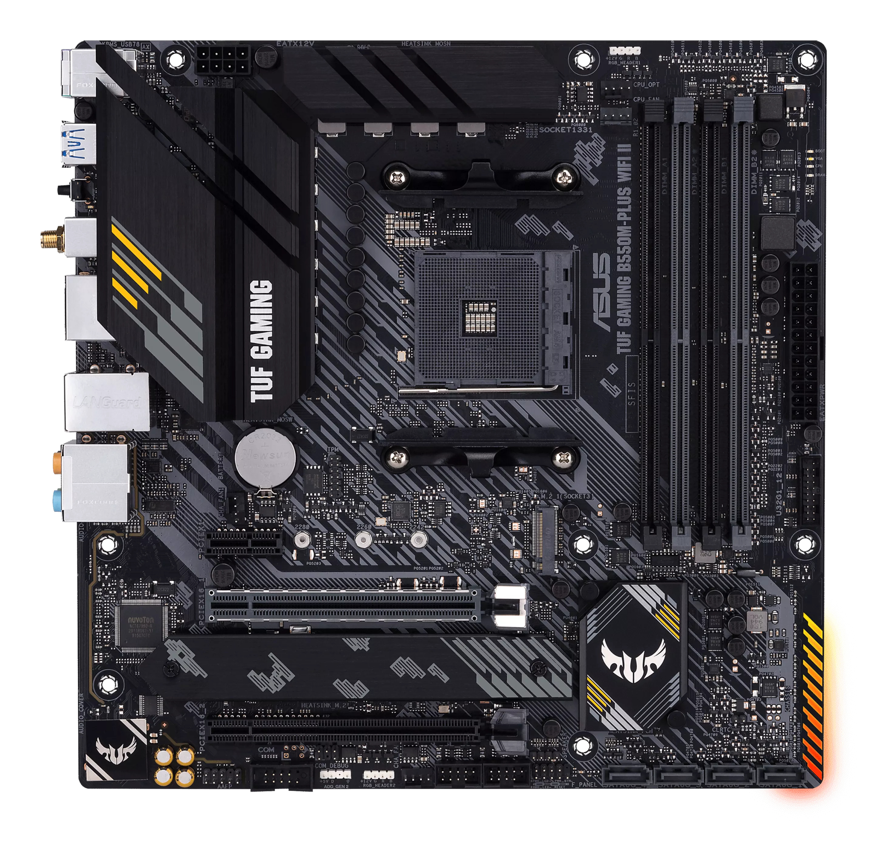 Tarjeta Madre ASUS TUF GAMING B550M-PLUS WIFI II - Socket AM4 - 4xDDR4 - 2133/3200/4866(OC) MHz - HDMI - DisplayPort - USB 2.0/3.2 - Micro ATX - TUF GAMING B550M-PLUS WIFI II Tarjeta Madre ASUS TUF GAMING B550M-PLUS WIFI II - Socket AM4 - 4xDDR4 - 2133/3200/4866(OC) MHz - HDMI - DisplayPort - USB 2.0/3.2 - Micro ATX - TUF GAMING B550M-PLUS WIFI II