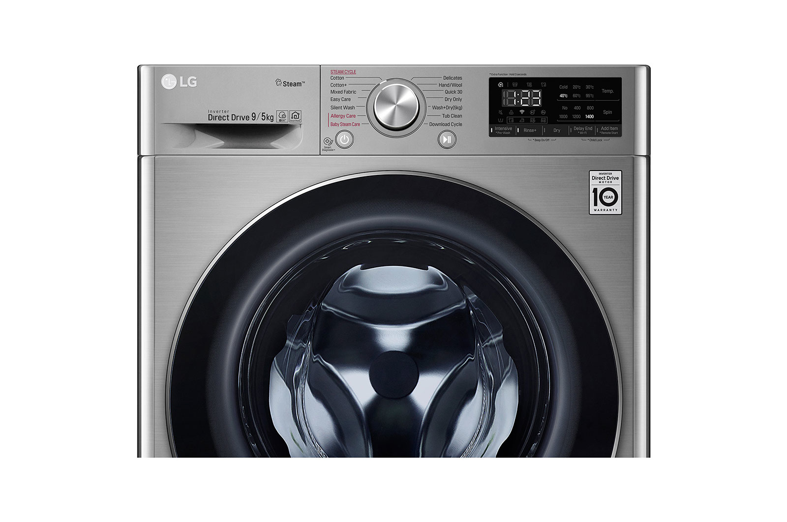 LG F4R5VGW2T.ASSPLTK washer dryer Freestanding Front-load Grey – image 4