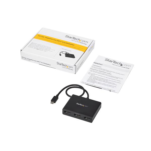 StarTech.com 3-Port USB-C Multi-Monitor Adapter, USB Type-C to 3x DisplayPort 1.2 MST Hub, Triple 1080p – image 6